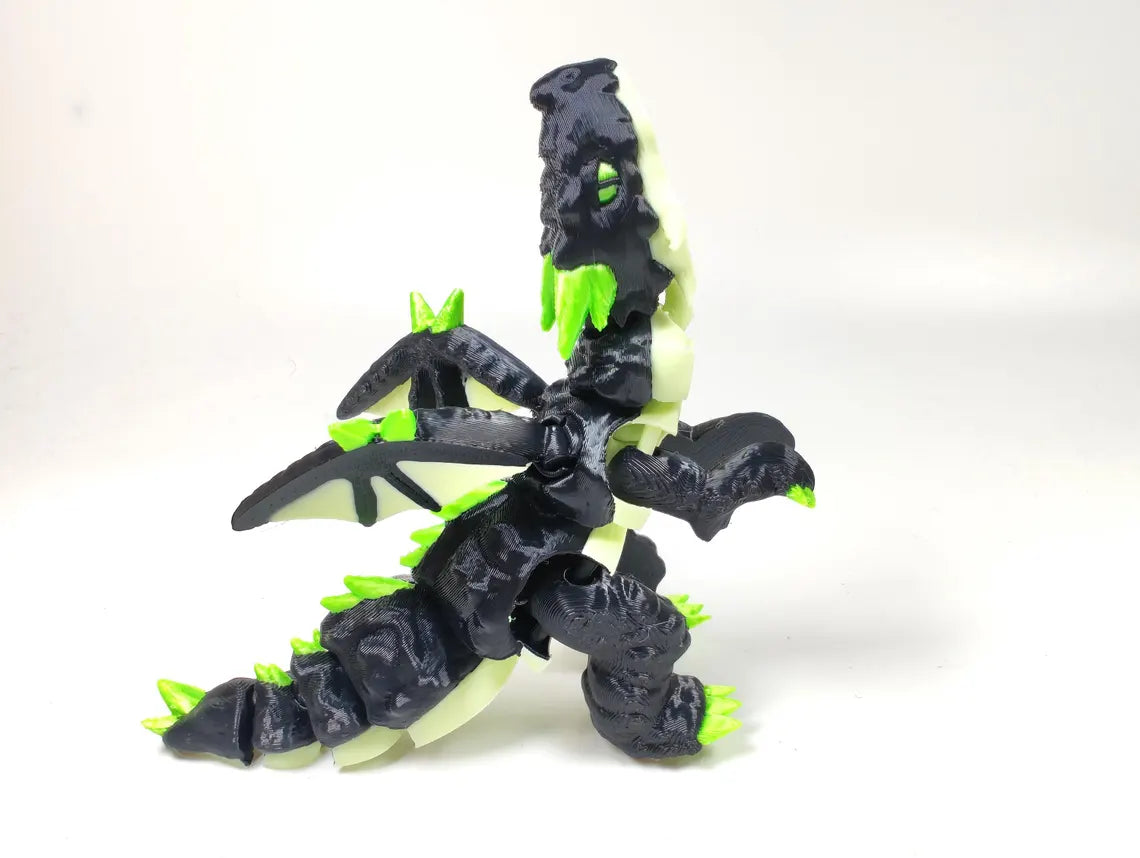 Articulated Gamma Crystal Dragon – 3D Printed Dragon Fidget 3D Printed Trex Dragon - Crystal Dino Dragon Fidget Exclusive Original