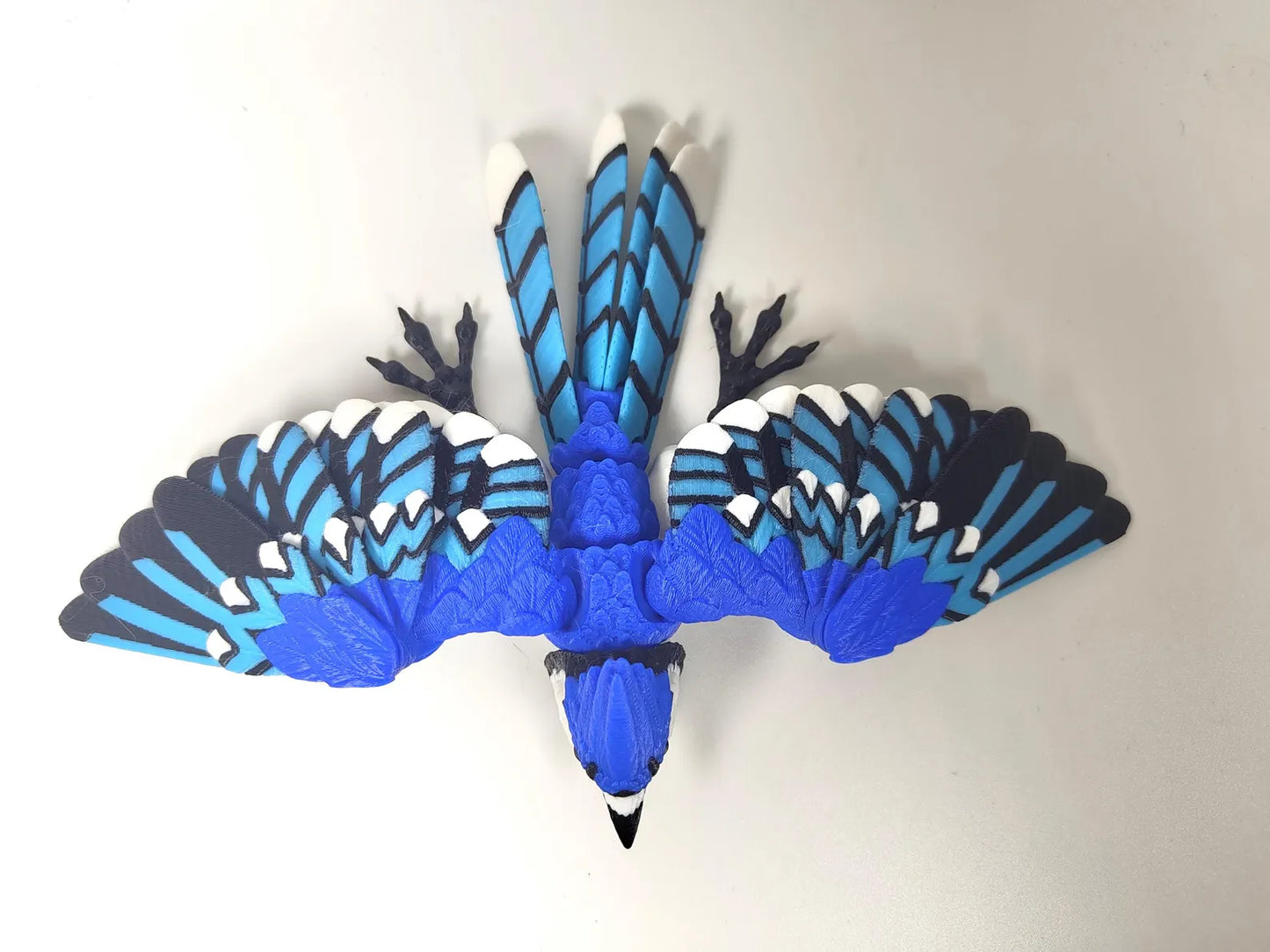 Articulated American Blue Jay 3D Printed Bird