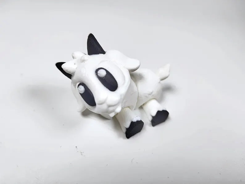 Articulated Goat Fidget Model – Flexible 3D Printed Goat Pocket Animal – Sensory Desk Pet