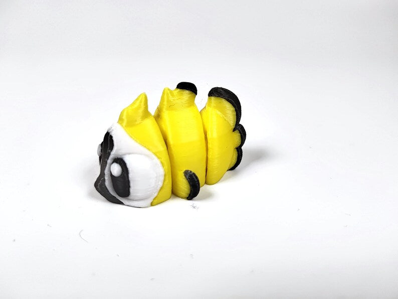 Articulated Angelfish Fidget Model – Flexible 3D Printed Angelfish Pocket Animal – Sensory Desk Pet