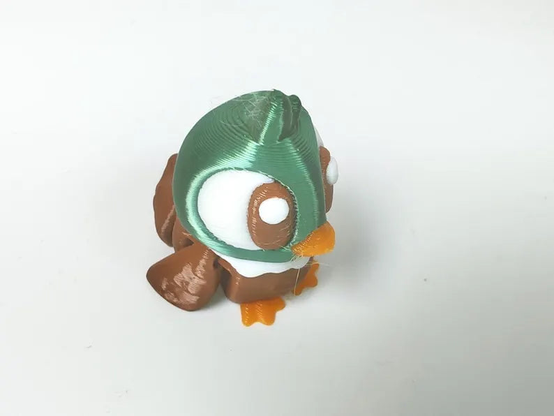 Articulated Duck Fidget Model – Flexible 3D Printed Mallard Duck
