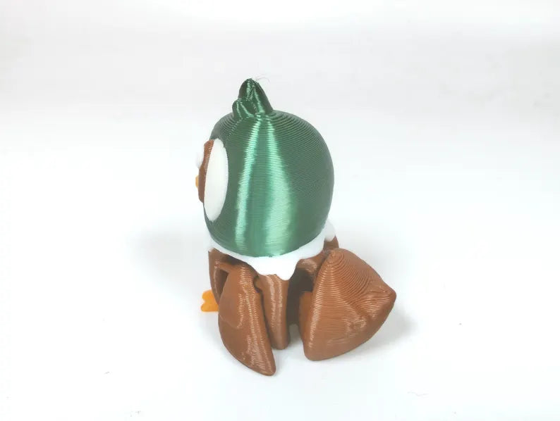 Articulated Duck Fidget Model – Flexible 3D Printed Mallard Duck