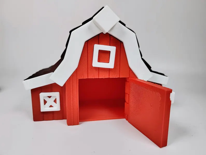 Farmyard Barn 3D Printed Diorama - Articulated Animal Display