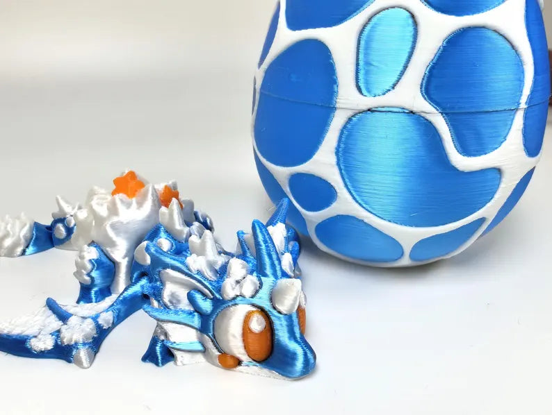 Articulated Dragon Fidget Collectable - Pocket Animal Desk Pet - Seashell Dragon